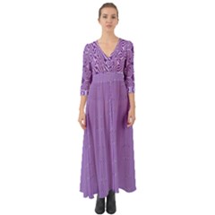 Mod Twist Stripes Purple And White Button Up Boho Maxi Dress by BrightVibesDesign