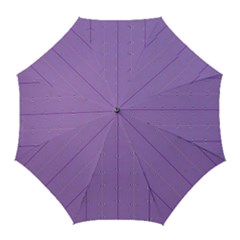 Mod Twist Stripes Purple And White Golf Umbrellas by BrightVibesDesign