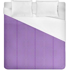 Mod Twist Stripes Purple And White Duvet Cover (king Size) by BrightVibesDesign