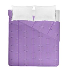 Mod Twist Stripes Purple And White Duvet Cover Double Side (full/ Double Size) by BrightVibesDesign