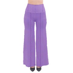 Mod Twist Stripes Purple And White Women s Chic Palazzo Pants by BrightVibesDesign