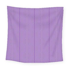 Mod Twist Stripes Purple And White Square Tapestry (large) by BrightVibesDesign