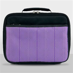 Mod Twist Stripes Purple And White Lunch Bag by BrightVibesDesign