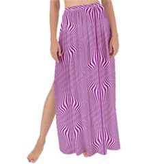 Mod Twist Stripes Pink And White Maxi Chiffon Tie-up Sarong by BrightVibesDesign