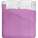 Mod Twist Stripes Pink And White Duvet Cover Double Side (King Size) View1