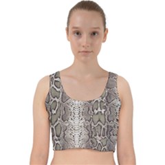 Snake Skin Velvet Racer Back Crop Top