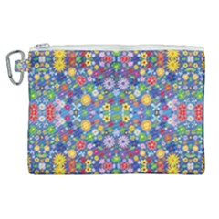 Colorful Flowers Canvas Cosmetic Bag (xl) by LoolyElzayat