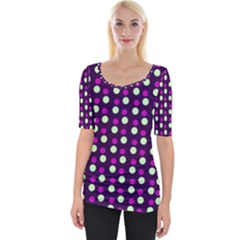 Polka Dots Wide Neckline Tee