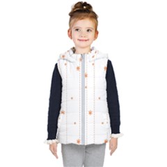 Background Salmon Pink White Motive Kid s Hooded Puffer Vest by Sapixe