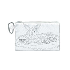 Coloring Picture Easter Easter Bunny Canvas Cosmetic Bag (small)