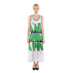 Act Do Text Make Tackle Implement Sleeveless Maxi Dress by Sapixe