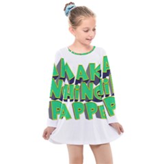 Act Do Text Make Tackle Implement Kids  Long Sleeve Dress