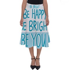 Motivation Positive Inspirational Perfect Length Midi Skirt by Sapixe