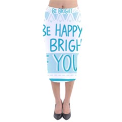 Motivation Positive Inspirational Velvet Midi Pencil Skirt by Sapixe