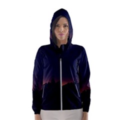 Nature Night Colorful Landscape Hooded Windbreaker (women) by Sapixe