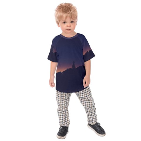 Nature Night Colorful Landscape Kids Raglan Tee by Sapixe