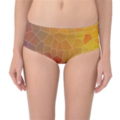 Colors Modern Contemporary Graphic Mid-waist Bikini Bottoms by Sapixe