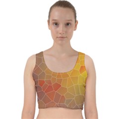 Colors Modern Contemporary Graphic Velvet Racer Back Crop Top