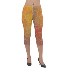 Colors Modern Contemporary Graphic Lightweight Velour Capri Leggings 