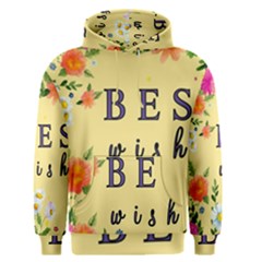 Best Wishes Yellow Flower Greeting Men s Pullover Hoodie by Sapixe