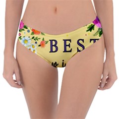 Best Wishes Yellow Flower Greeting Reversible Classic Bikini Bottoms by Sapixe