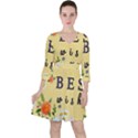 Best Wishes Yellow Flower Greeting Ruffle Dress View1