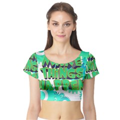 Gears Gear Interaction Act Do Short Sleeve Crop Top by Sapixe