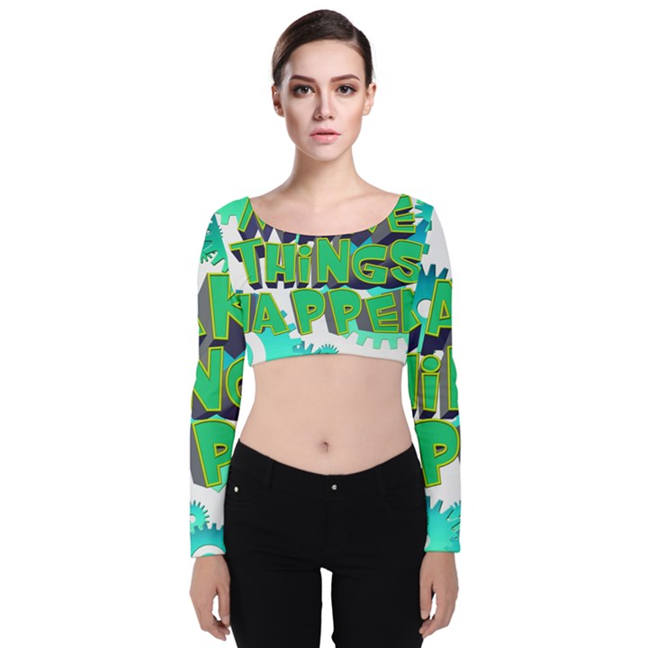 Gears Gear Interaction Act Do Velvet Crop Top