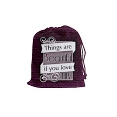 Beautiful Things Encourage Drawstring Pouches (medium)  by Sapixe