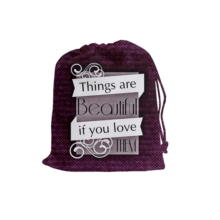 Beautiful Things Encourage Drawstring Pouches (Large) 