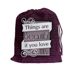 Beautiful Things Encourage Drawstring Pouches (xxl) by Sapixe