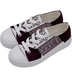 Beautiful Things Encourage Kids  Low Top Canvas Sneakers by Sapixe