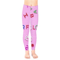 Pattern Desktop Sign Aerial Kids  Legging by Sapixe