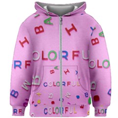 Pattern Desktop Sign Aerial Kids Zipper Hoodie Without Drawstring