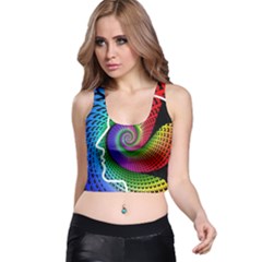 Head Spiral Self Confidence Racer Back Crop Top by Sapixe