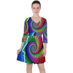 Head Spiral Self Confidence Ruffle Dress by Sapixe