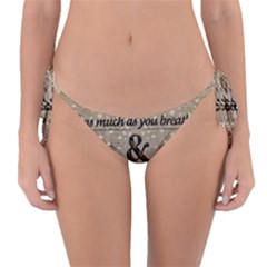 Motivational Calligraphy Grunge Reversible Bikini Bottom by Sapixe