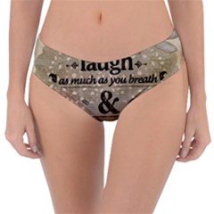 Motivational Calligraphy Grunge Reversible Classic Bikini Bottoms by Sapixe