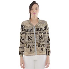 Motivational Calligraphy Grunge Windbreaker (women) by Sapixe