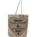 Motivational Calligraphy Grunge Full Print Rope Handle Tote (Large) View1