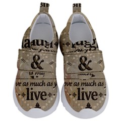 Motivational Calligraphy Grunge Velcro Strap Shoes