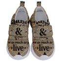 Motivational Calligraphy Grunge Velcro Strap Shoes View1