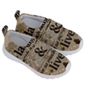 Motivational Calligraphy Grunge Velcro Strap Shoes View3