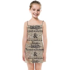 Motivational Calligraphy Grunge Kids Summer Sun Dress by Sapixe