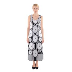 Gears Tree Structure Networks Sleeveless Maxi Dress