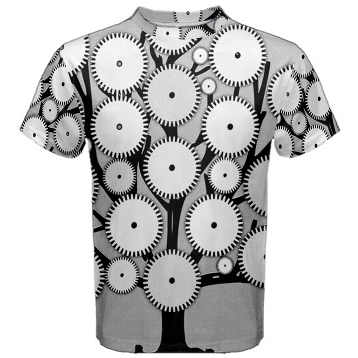 Gears Tree Structure Networks Men s Cotton Tee