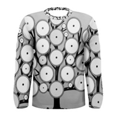 Gears Tree Structure Networks Men s Long Sleeve Tee