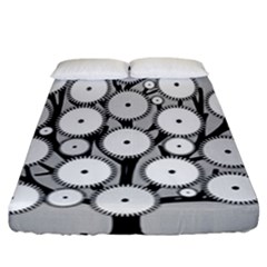 Gears Tree Structure Networks Fitted Sheet (California King Size)