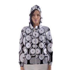 Gears Tree Structure Networks Hooded Windbreaker (Women)