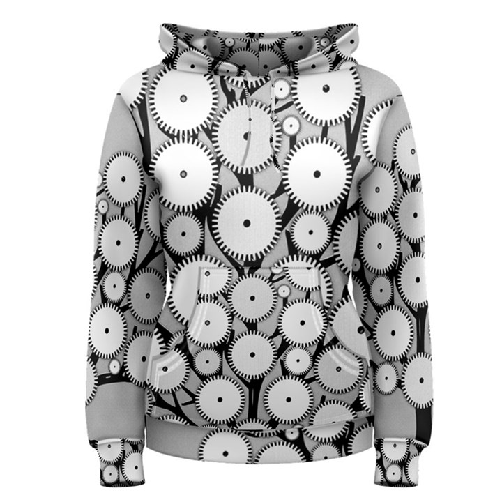 Gears Tree Structure Networks Women s Pullover Hoodie